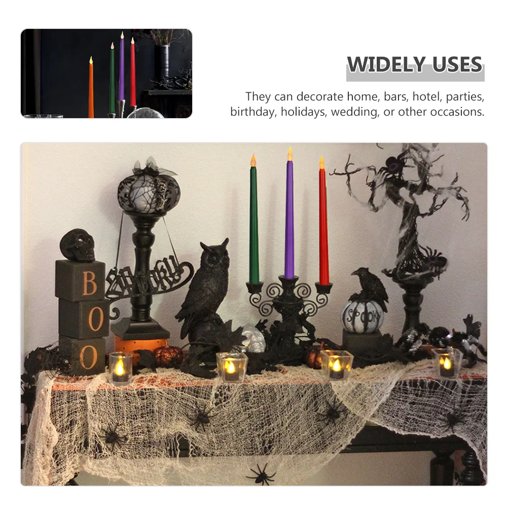 Bombillas Luces de colores Velas eléctricas Menorah Lámparas LED Operaadas Naranja