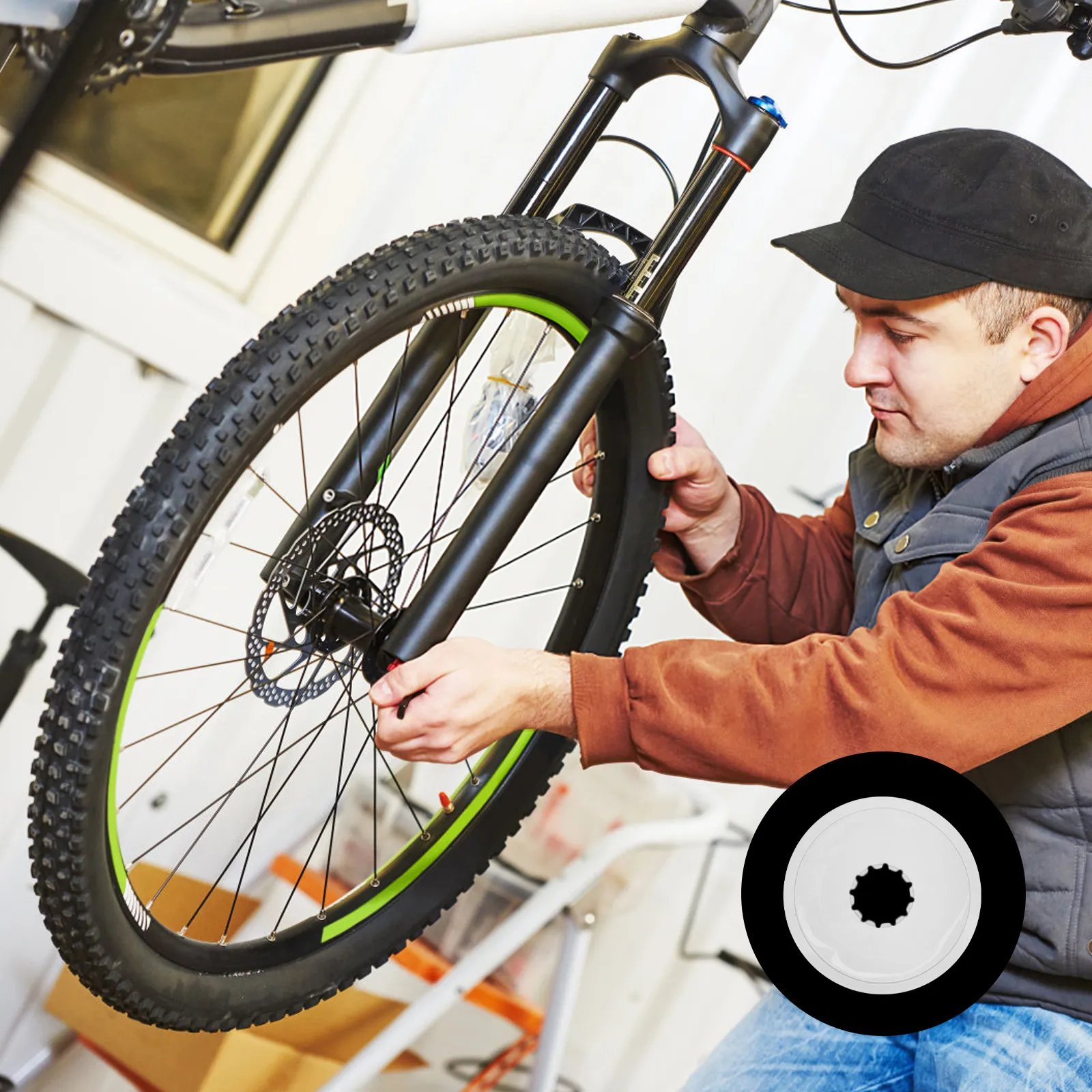 10Pcs Plastic Bicycle Flywheel Cover 5.31 Transparent Freewheel Spoke Guard Universal Bike Chainwheel Protector for Mountain and