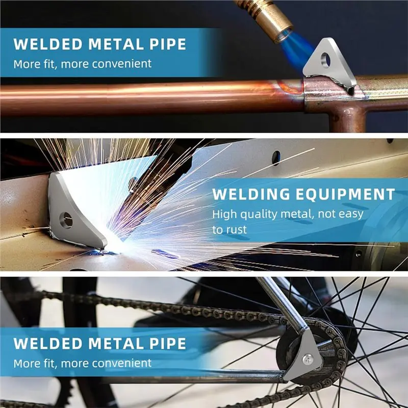[A92P!】 10 Pcs Weld On Tabs With 1/2" Holes,Weld On Metal Gussets