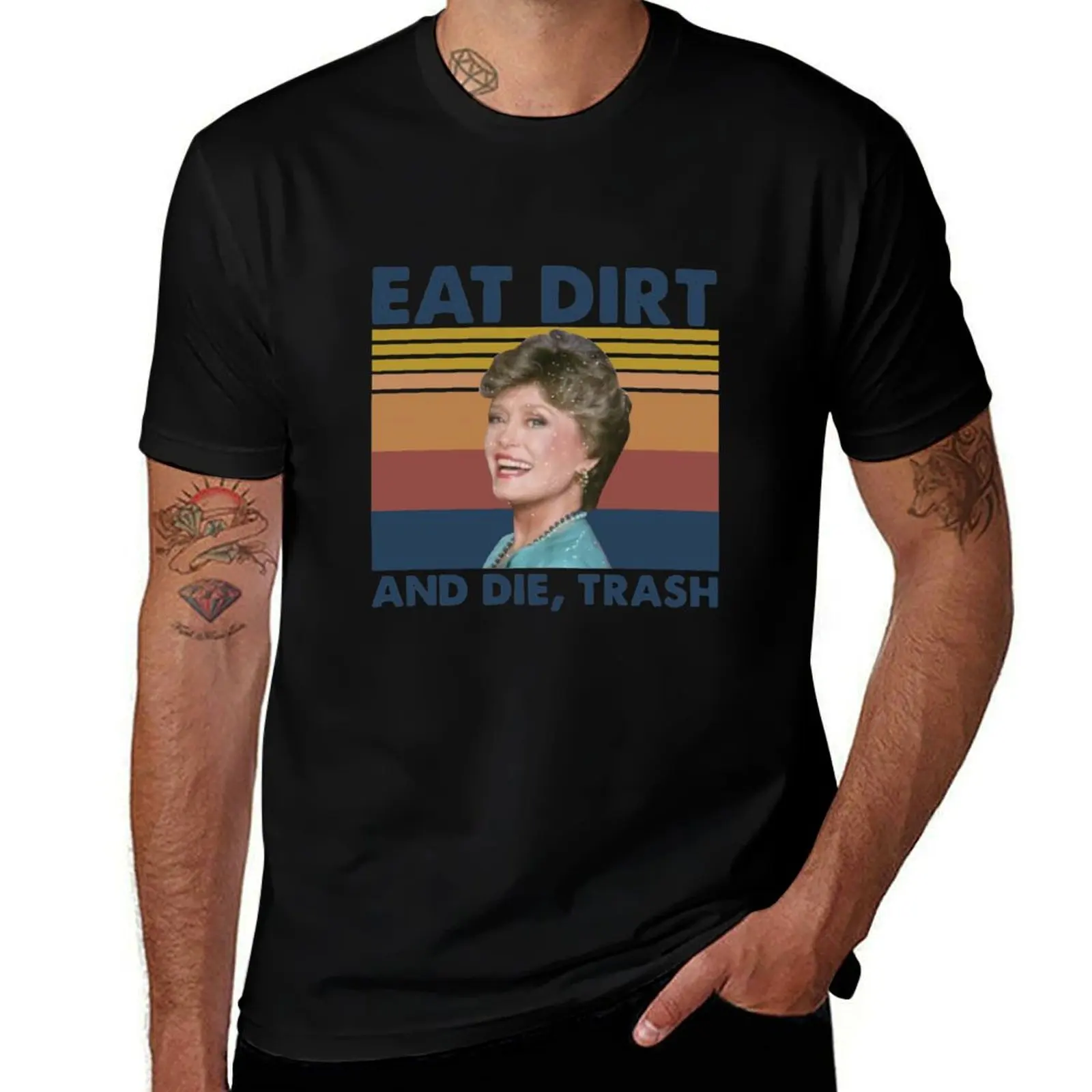 Футболка Blanche-Devereaux-Eat-Dirt-and-Die-Trash-Vintage-Shirt-4500.png, рабочая футболка с коротким рукавом