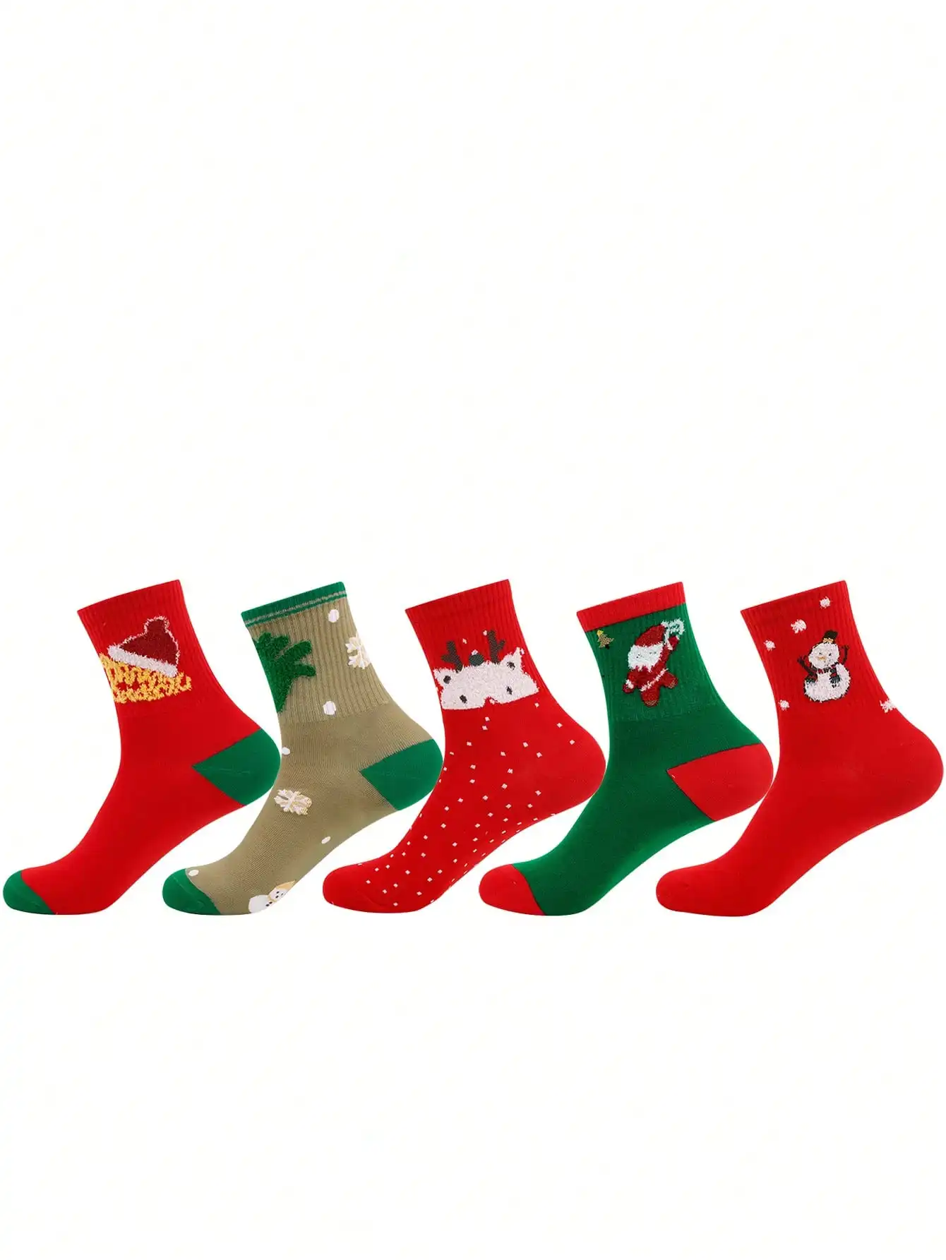 

5pairs Cartoon Christmas Socks Ornaments Merry Christmas Decorations For Home Christmas New Year Supplies ﻿