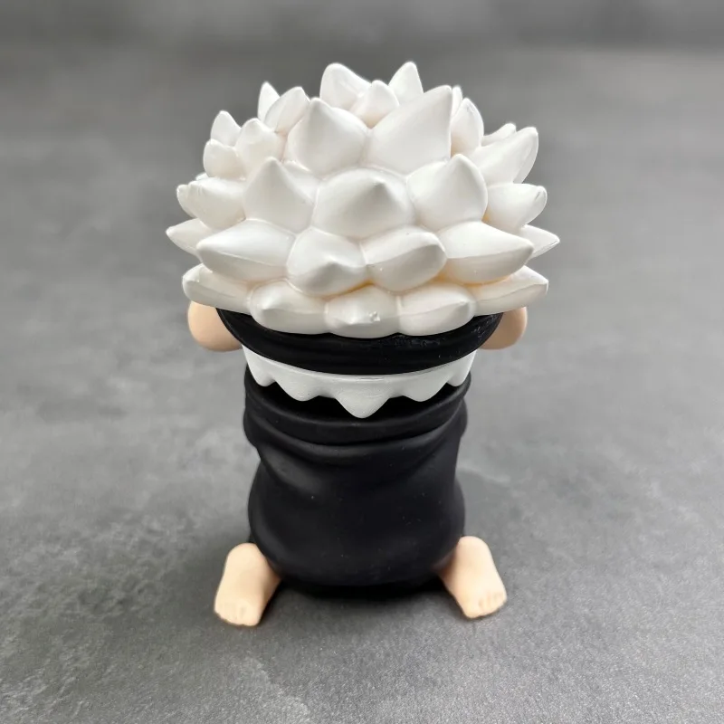 Anime Jujutsu Kaisen Gojo Satoru carino posizione inginocchiata Action Figure PVC Modello Auto ornamento decorazione Giocattoli Decorazione da scrivania Regali