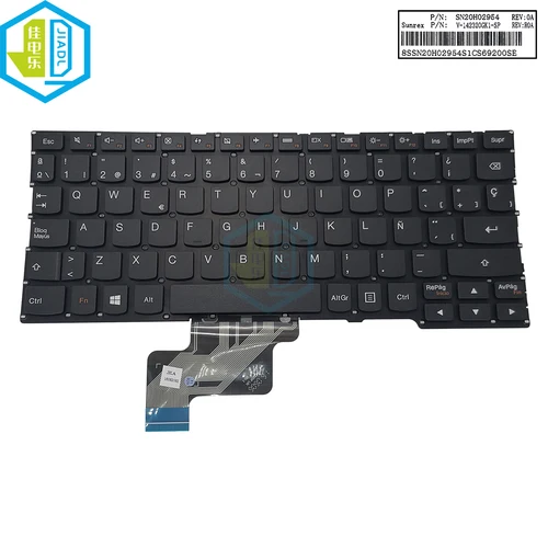 Teclado Latino para portátil, accesorio para Lenovo Yoga 3, 11, 300-11IBR, 300-11IBY Flex, 3-1120, España, SN20H02922, V-142320GK1