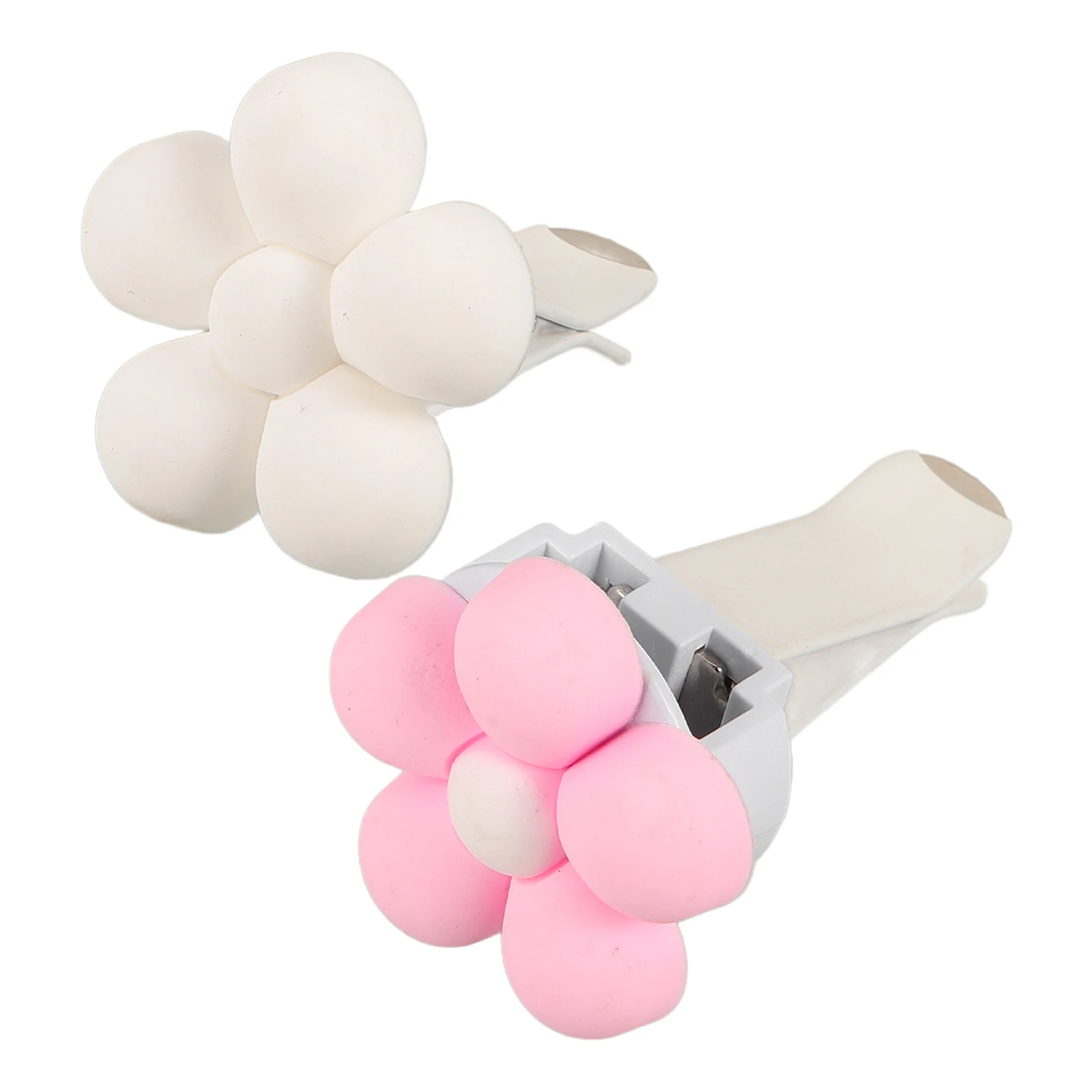 

2pcs White Car Air Freshener Clips Vent Flower Car Vent Accessories Design Creative Interior Aroma Accessories