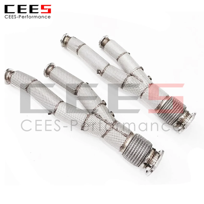 CEES Exhaust System For Lamborghini LP700 Headers Without Catalyst No cat Downpipe Manifold Stainless Steel Car Accessories