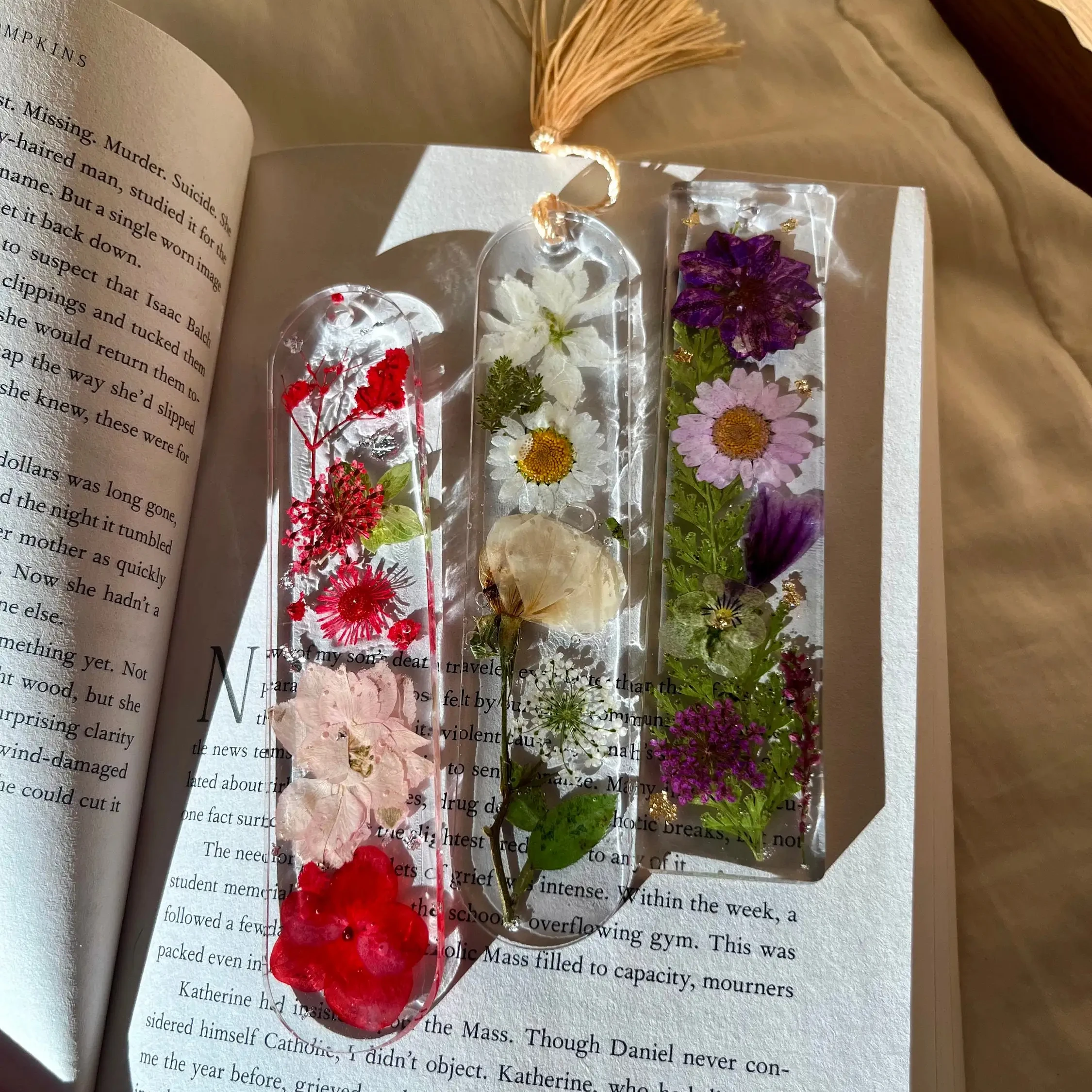 Marque-pages en résine faits à - Dried Flower Bookmark avis et prix