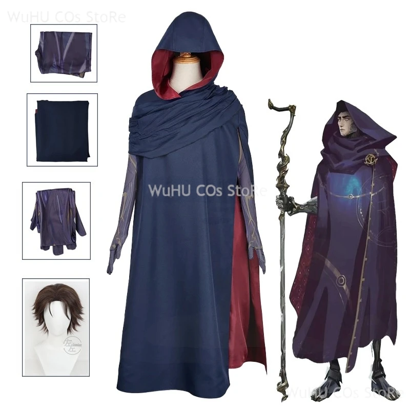 

Arcane Viktor Cosplay Fantasy Costume Game Disguise for Adult Viktor Hoodie Belt Costume Roleplay Outfit Halloween Carnival Suit