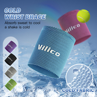 1 PC Summer Ice Cooling Wrist Sweatband Tennis Sport Wristband Volleyball Gym Wrist Brace Support Sweat Band Towel Wrist Protect