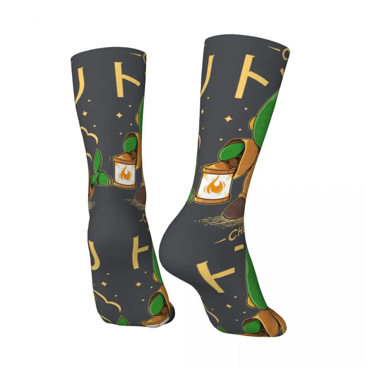 Funny Crazy Sock for Men The Tonberry Hip Hop Harajuku Final Fantasy XIV Game Happy Quality Pattern Printed Boys Crew Sock