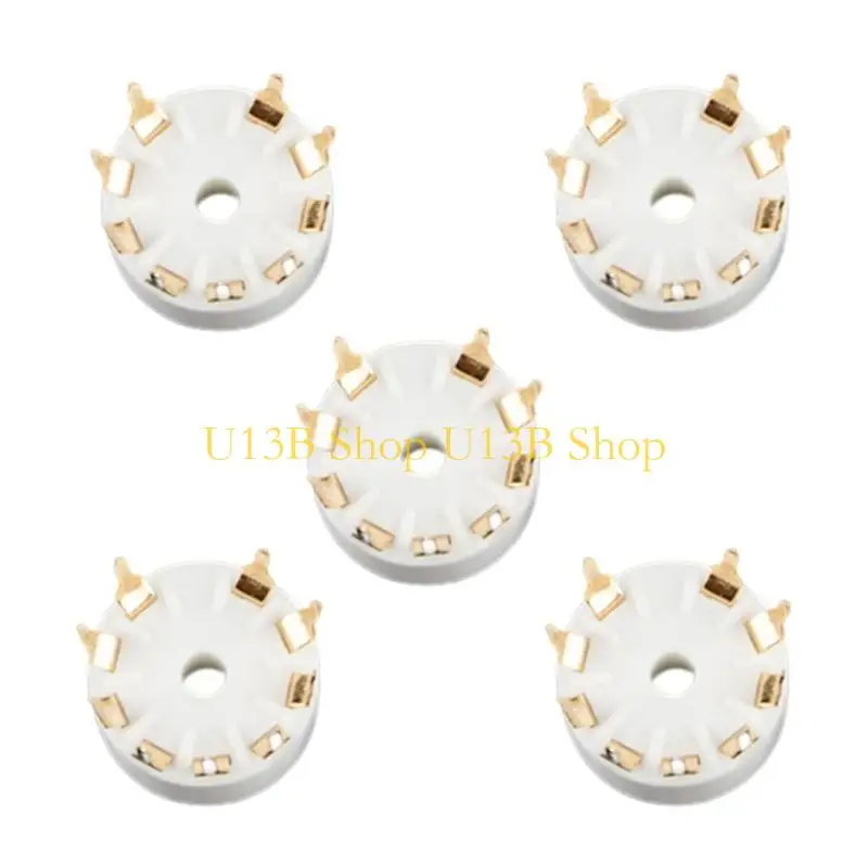 U13B 5pieces B9A Ceramic 9PIN Tube сокет для 12AX7,12AT7,12AU7, ECC83, ECC82 E88CC
