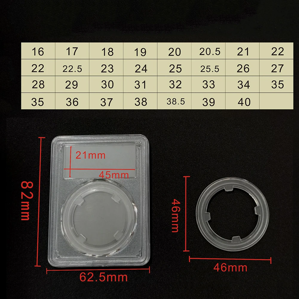 4pcs 16/25/30/40mm Transparent Plastic Coin Holder Coin Collecting Box Case For Coins Storage Capsules Protection Boxe Container