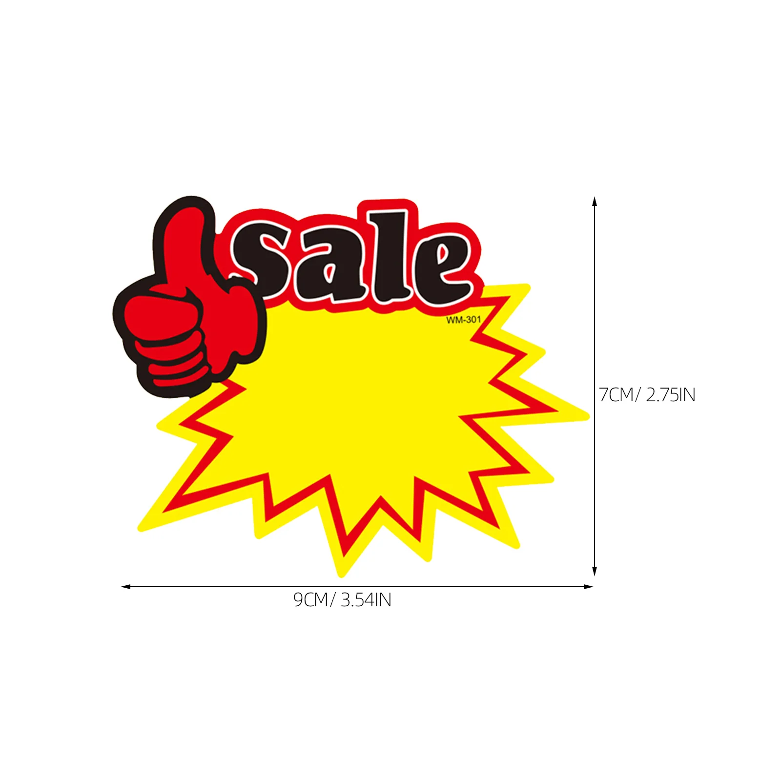 Étiquettes de prix de magasin, paquet de 50 autocollants promotionnels pour les magasins de détail, étiquettes publicitaires, marqueurs de prix vierges pour les ventes sur le marché