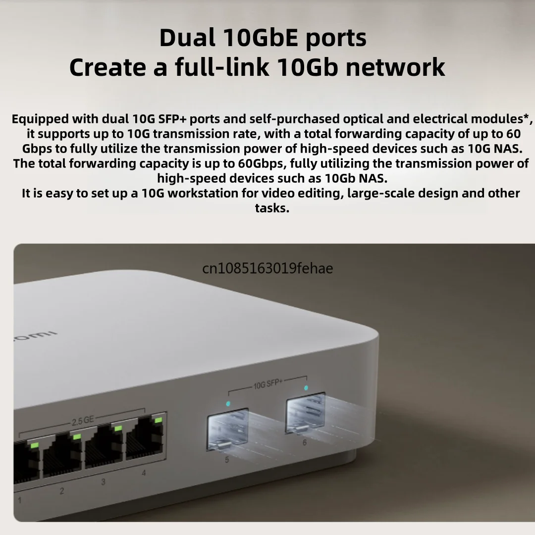 Xiaomi Mi 10 Gigabit Ethernet Switch 10000Mbps Network Switch VLAN Ethernet Splitter Lan Router 4 2.5G Port RJ45 Hub Switch