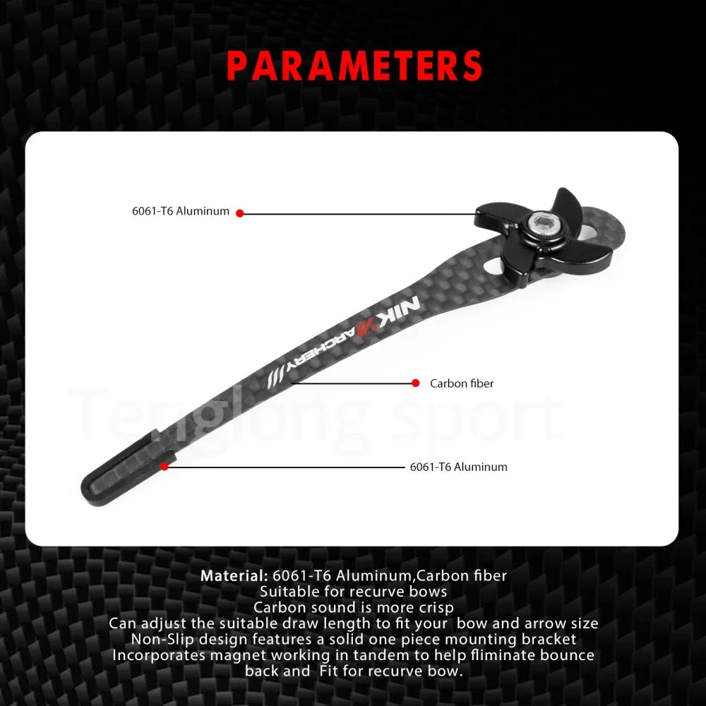 Łucznictwo zatrzaskowe z łukiem Recurve Carbon Clicker o regulowanej długości do treningu strzeleckiego