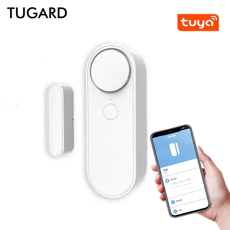 TUGARD WiFi Door Window Opener Sensor Security Protection Alarm Detector Open Close Detector for Tuya Smart Life App