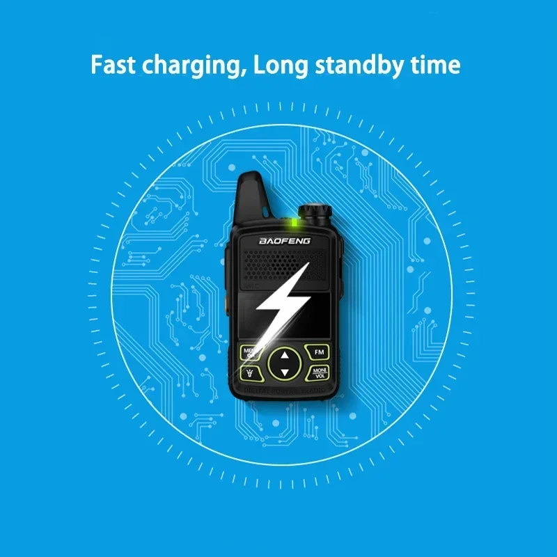 1/2/4PCS Baofeng BF-T1 MINI Walkie Talkie UHF 400-470MHz USB Charger Portable Two Way Radio Noise Cancellation Kids Gifts Toys