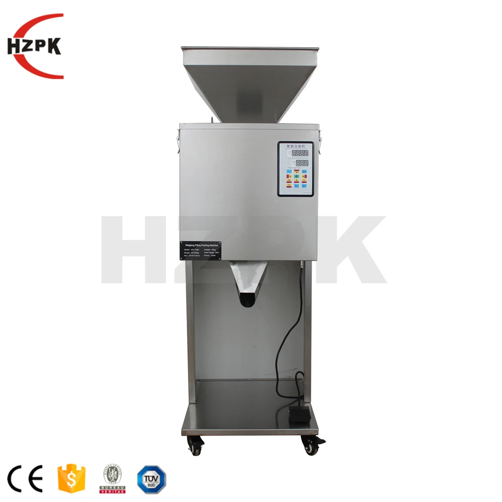 HZGF-1000 Semi Auto Tea Coffee Beans Bag Pouch Jar Can Granule Particle Weighing Filling Machines