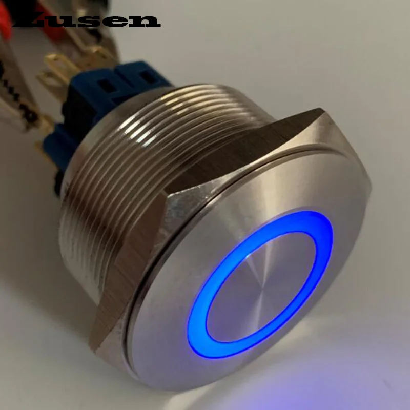

Zusen 30mm Metal Ring Illuminated Momentary Latching Switch 1NO1NC IP65 Waterproof/Industrial Switch/Home Switch