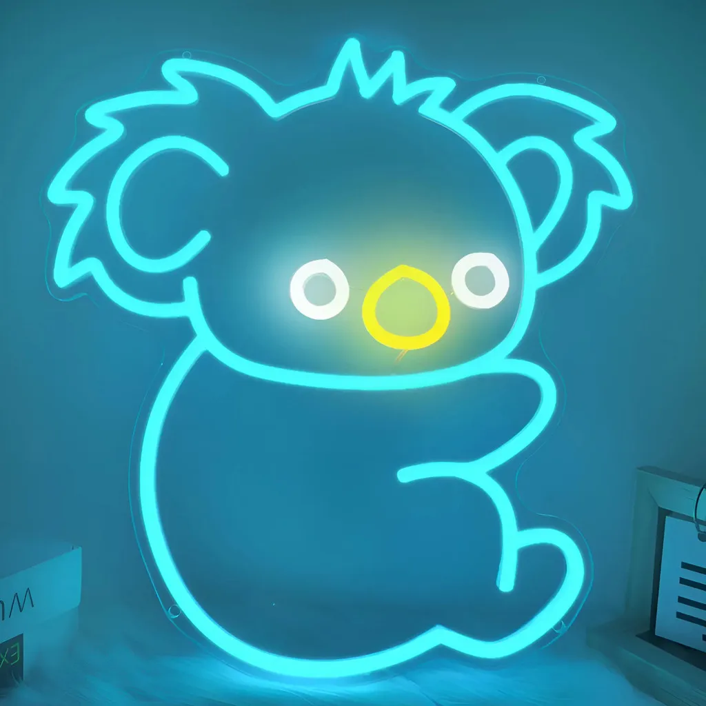 

Koala Neon Sign, Cute Australian Koala Bear LED Neon Light for Bedroom, Nursery Decor, Unique Koala Lover Gift, Dorm Wall Art