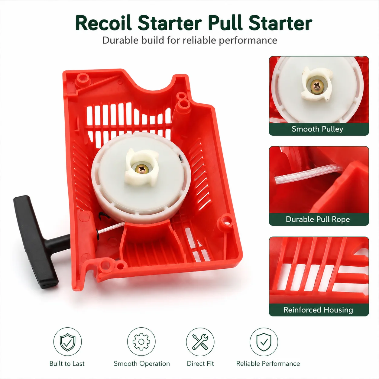 Recoil Starter Pull Start Assembly For 4500 5200 5800 45cc 52cc 58cc Chainsaw Saw Spare Parts Accessories Replacement Starter