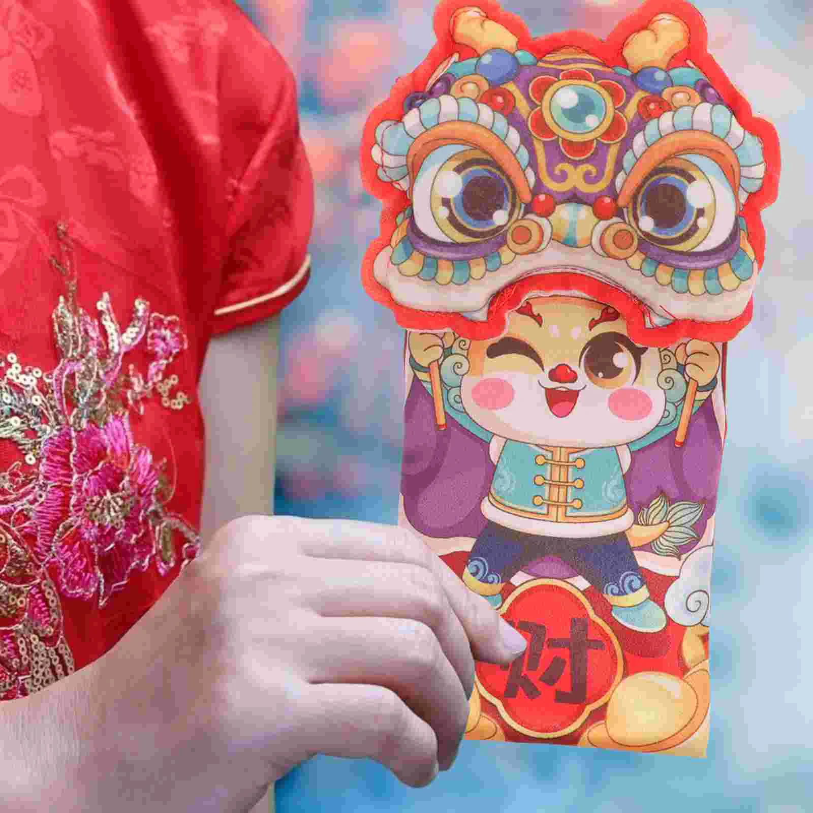 Wallet for Phone Traditional Red Packets Strap Envelope Chinese Money Bag New Year