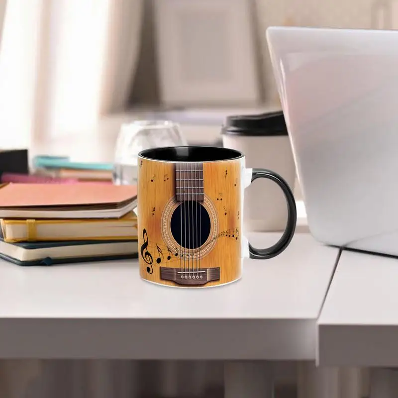 Musical Coffee Cups Music Tea Cups Guitar Cup Guitars Piano Violin 350ml Ceramic Mug Tea Mug Desk Decor Funny Drinking Cup Music