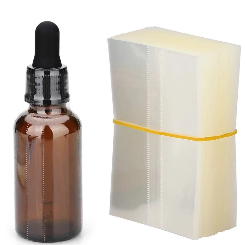 100Pcs Heat Shrink Wrap Film for 15ml Glass Bottle Liquid Dropper Bottles     Seal