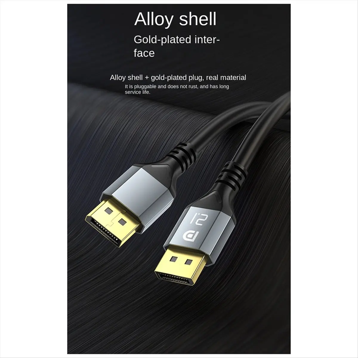 A46U 2.1 Cable 16K DP Cable Ultra HD Video Audio Cable for Laptop TV Projector Monitor 3 Meters