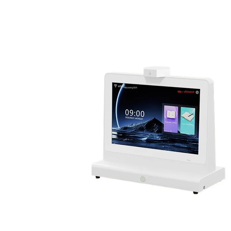 AI Smart Dual Screen Translator, Simultaneous Interpreter, Real-Time Multi-Language Conversation For Hotel Meeting&Foreign Trade