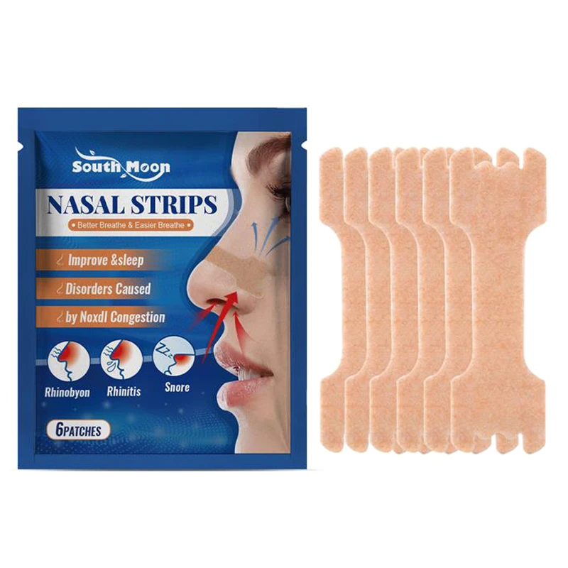 6 Stks/zak Neusstrips Extra Sterkte Neusstrips Reliëfstrips Voor Een Betere Slaap Niet-Invasieve Anti Snurkstrips Voor Mannen Vrouwen