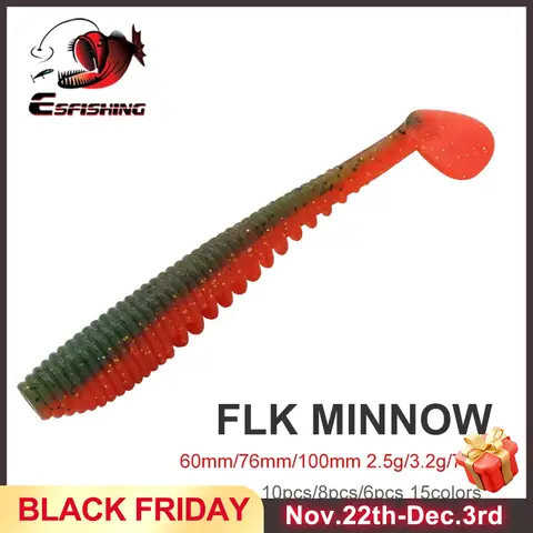 Awaruna FLK Minnow Soft Silicone Bait esfishing