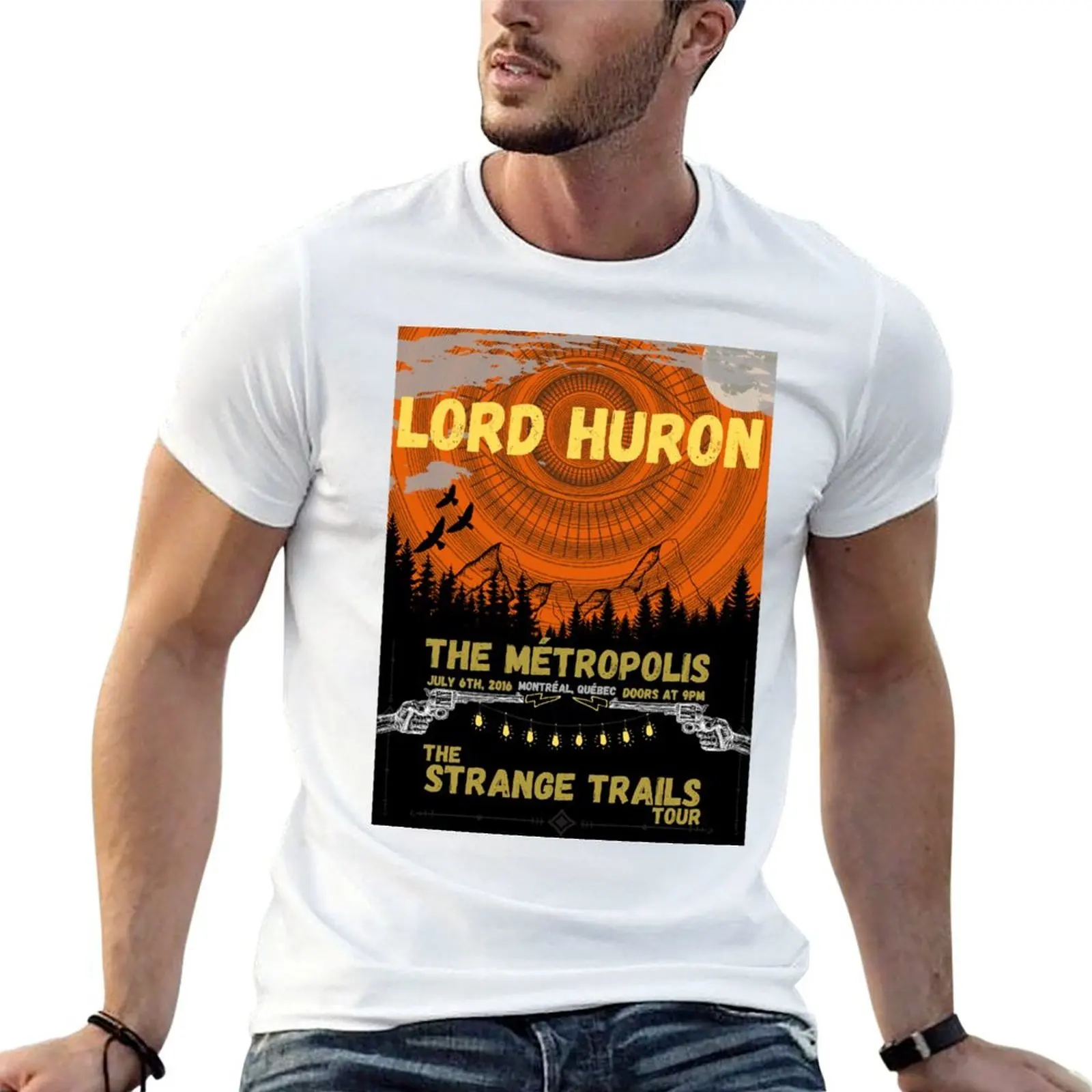 

Lord Huron Concert Poster T-Shirt g man t shirts for men men t shirt cotton 100% T-Shirt