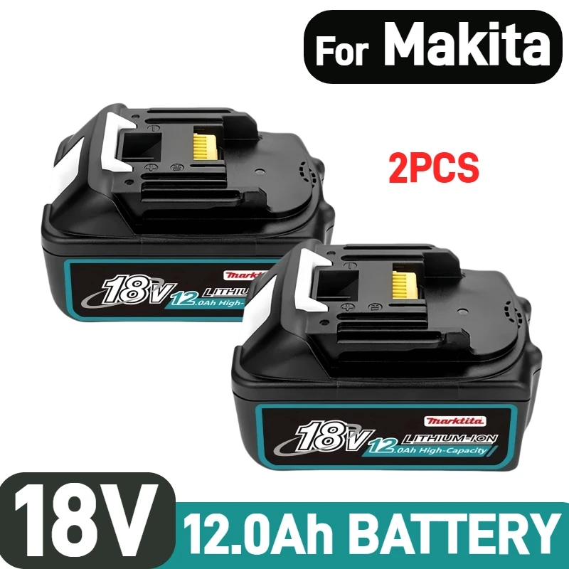 

100% Genuine 12Ah 6Ah 8Ah for Makita 18V Battery BL1860B BL1840 BL1830B BL1850B BL1860 BL1815 Replacement Lithium Battery
