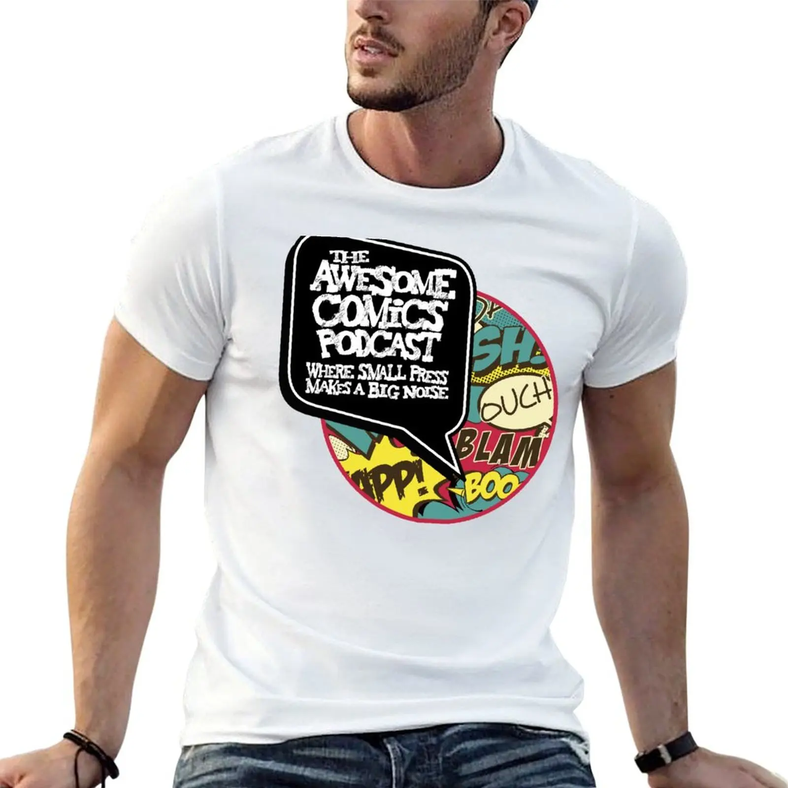 ACP Speech Bubble (black) T-Shirt Basic All Season Solid T-Shirt