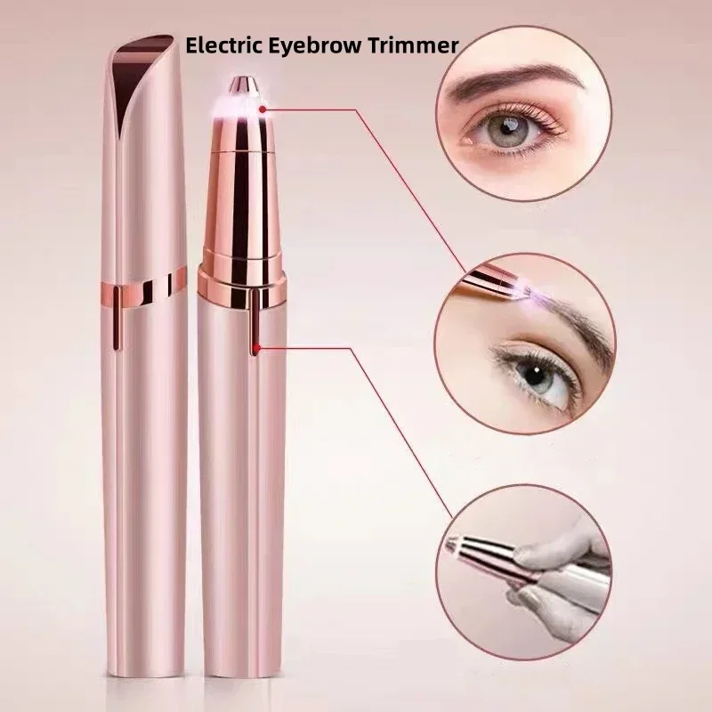 

Electric Eyebrow Trimmer Electric Face Eyebrow Hair Trimmer Mini Portable Women Body Shaver Remover Blade Eye Rechargeable