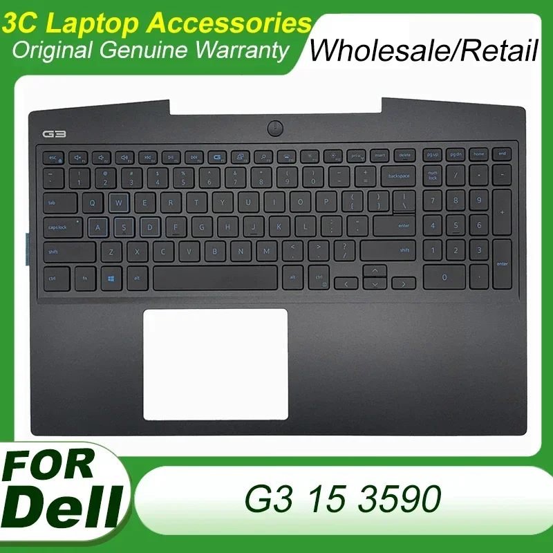 NEW Original US Latin Russian Keyboard For Dell G3 15 3590 P89F Laptop Palmrest Cover Backlight Keyboard Replace0P0NG7 P0NG7