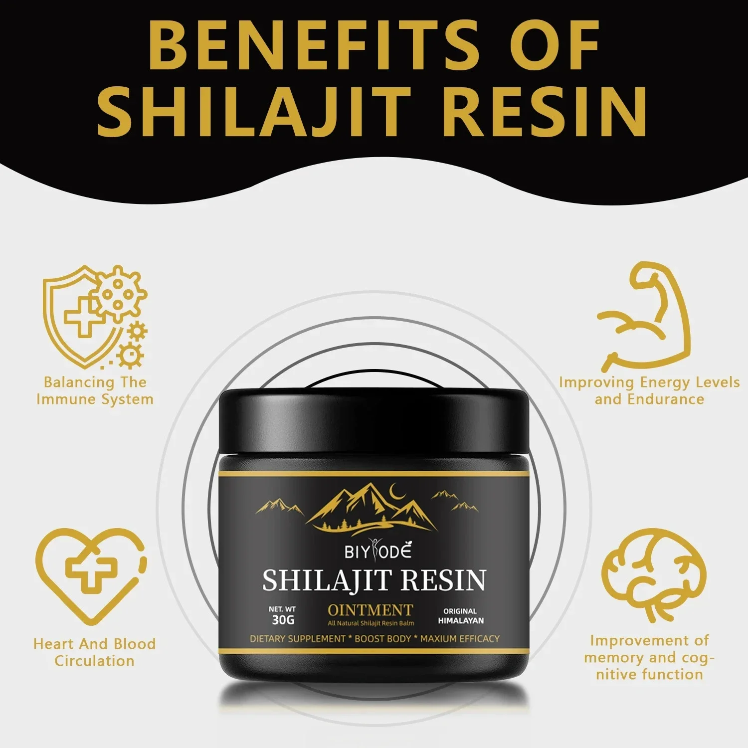 Pure Himalayan Shilajit Resin 30g, Natural Pure Shilajit Resin Lab Fulvic Acid Tested 85+ Trace Minerals