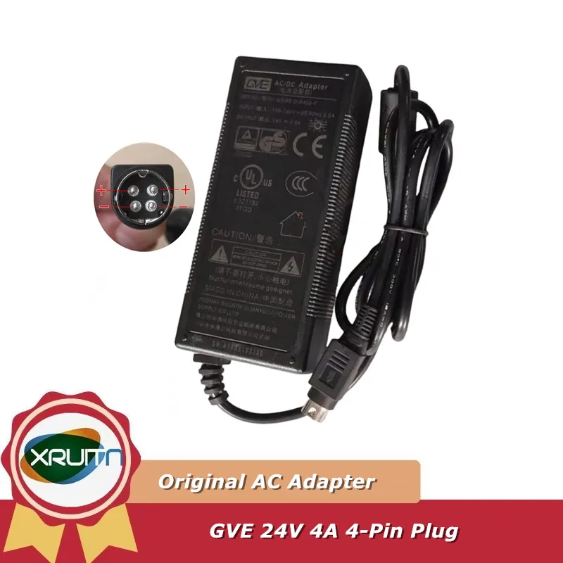 

Оригинальный адаптер переменного и постоянного тока GVE GM95-240400-F GM95240400F, 24 В, 4 А, 4-контактное зарядное устройство, источник питания 96 Вт
