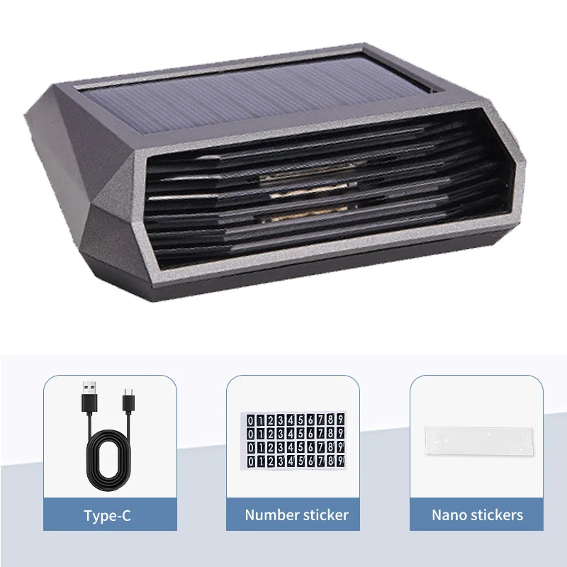 Auto Car Air Purifier For Car Usb Charging Solar Energy Air Fresh Filter Machine Odor Removal Parking License Car Accessories