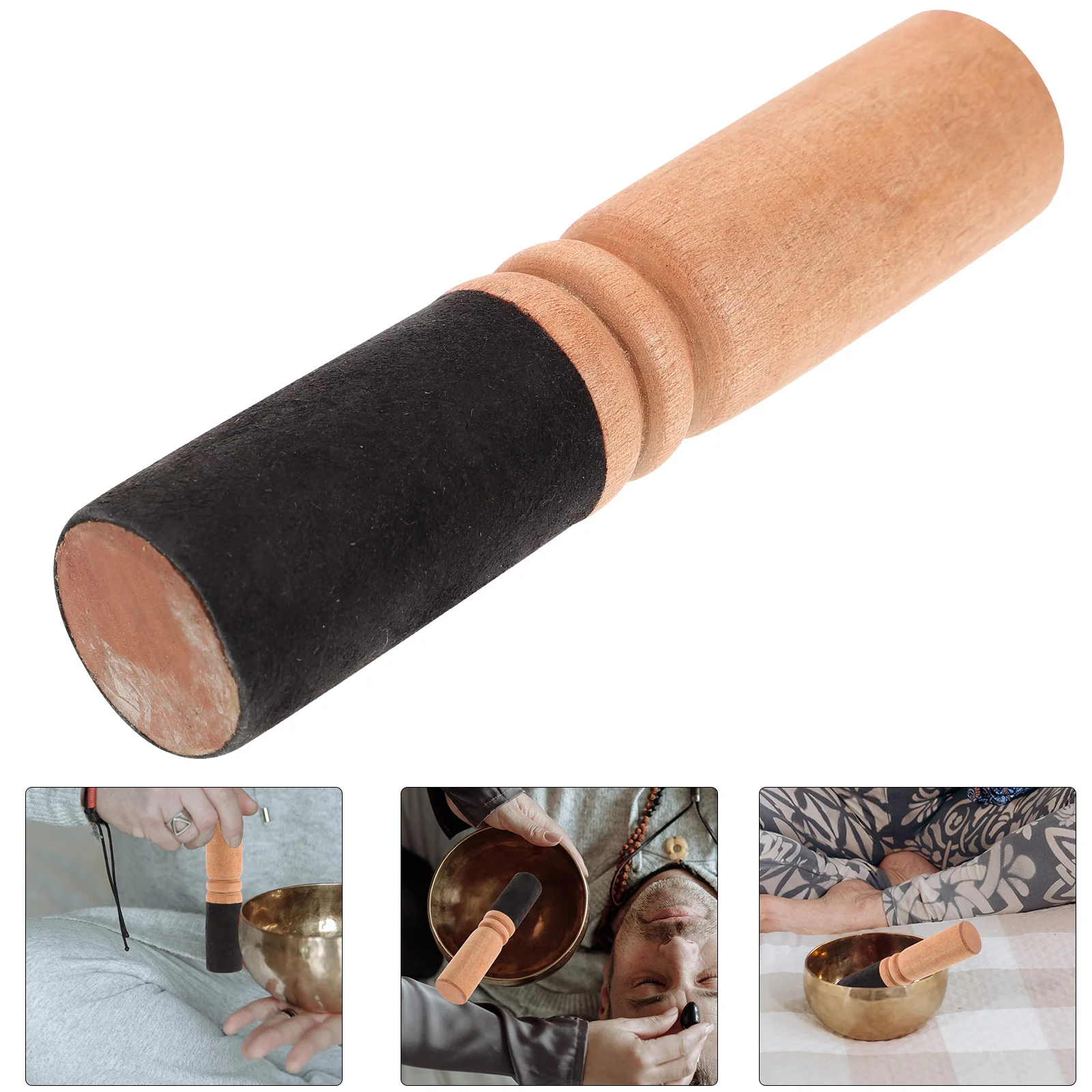 

Wooden Sound Mallet Small Buddha Striker For Meditation Singing Chanting Stick Bowl Mallet Singing Bowl Parts