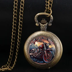 Orologio da tasca da uomo Vintage da moto-orologio classico con collana in acciaio inossidabile con movimento al quarzo, Non impermeabile