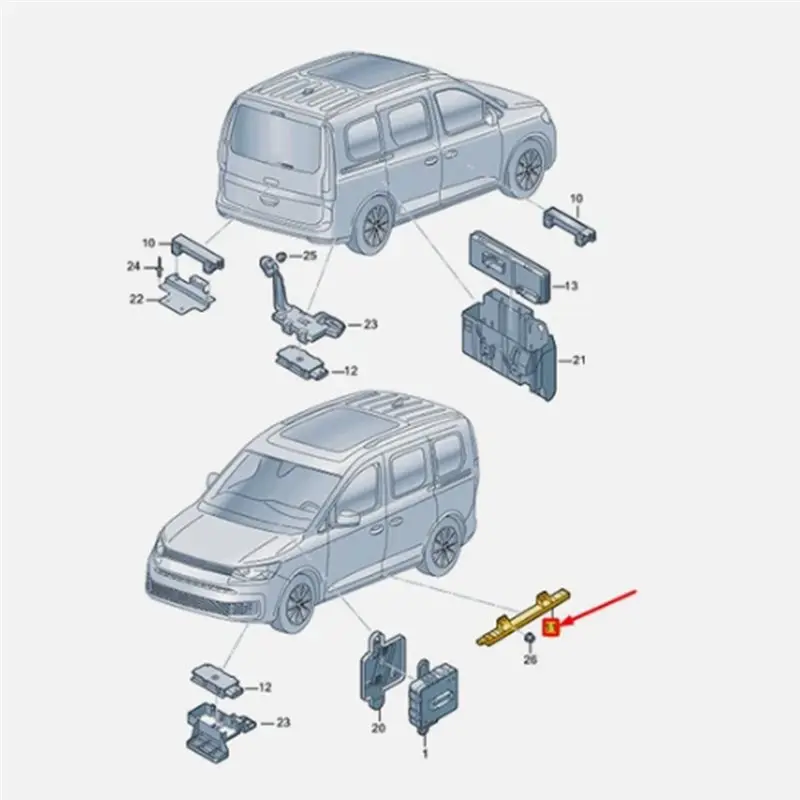 For GLA, For Jiangling Landwind X5, For ID. 3, ID. 4 Compatible Keyless Start Module 5WA962131 2Pcs