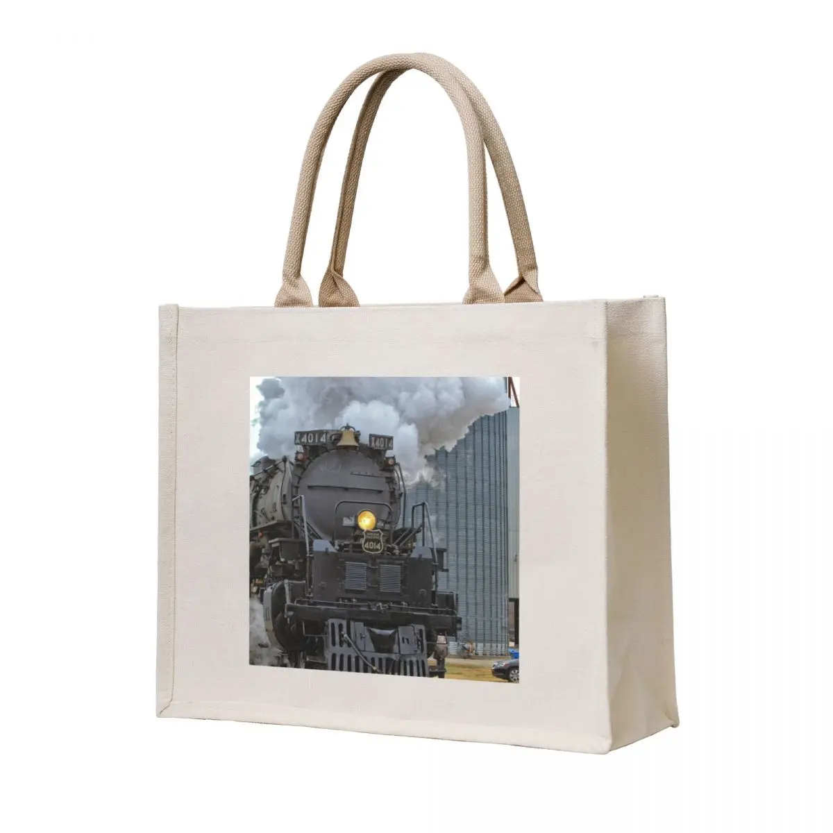 

Big Boy Steam Train Leaving Ellsworth Kansas USA Tote Bag canvas tote reusable grocery bags canvas shopping bag Cloth bags