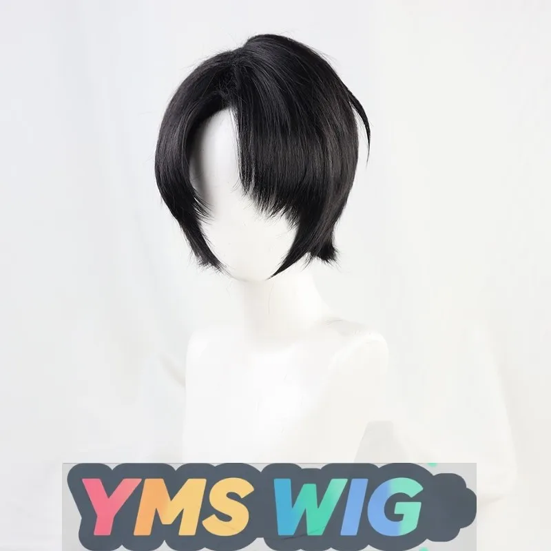 【Hombre libre】Peluca de cosplay Attack On Titan Captain Levi, rizo inverso negro, disponible