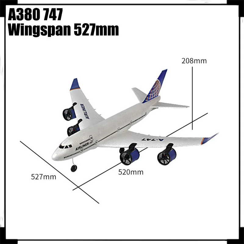 Hot Rc Plane A380/747 Remote Control Fixed Wing Foam Aircraft Model Three Channel Racing Glider Model Toy Children'S Gift