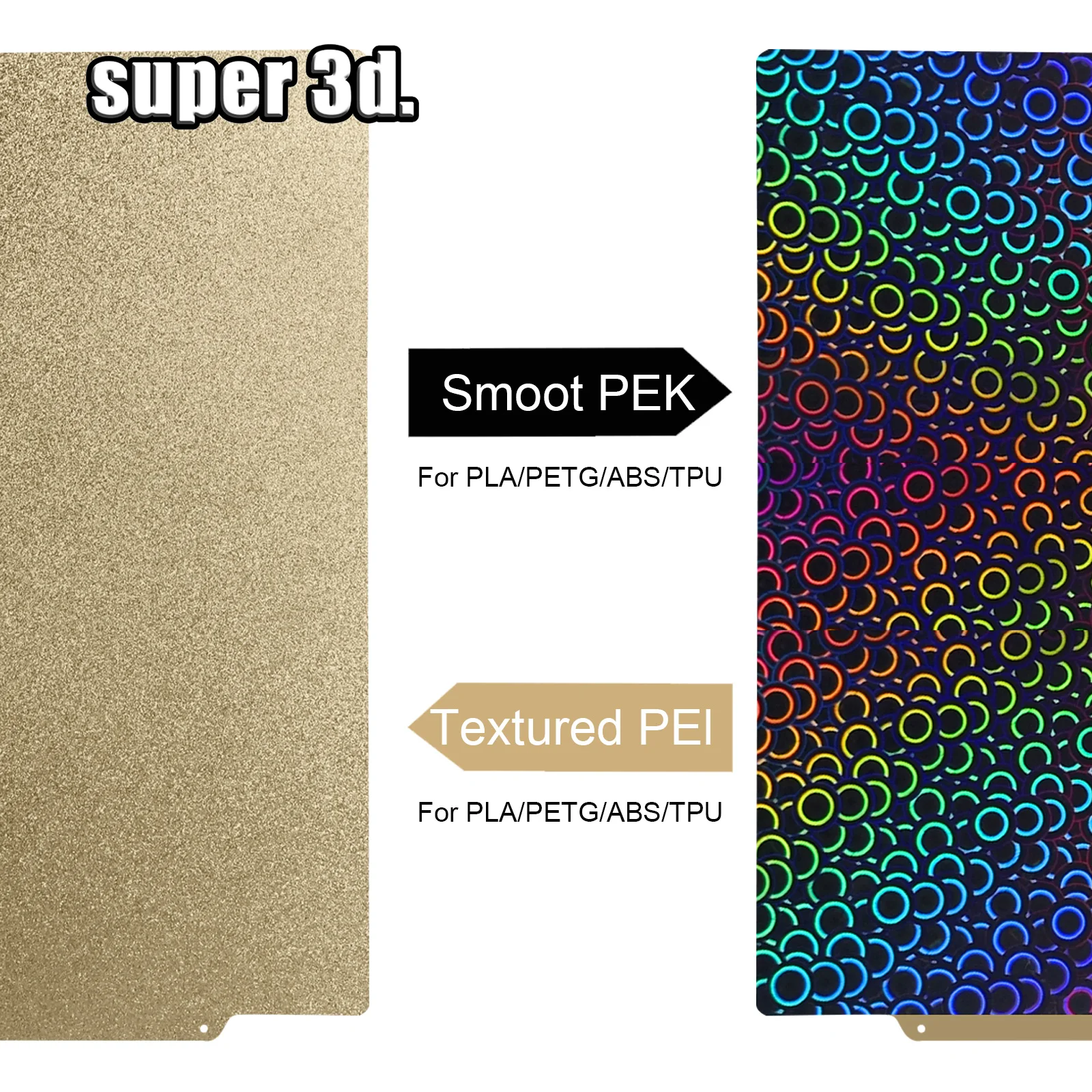 Upgrade PET Build Plate Texture Pei Spring Steel 350x350mm Smooth PEI Sheet Magnetic Plate For 3D Printer Voron 2.4 Heated Bed