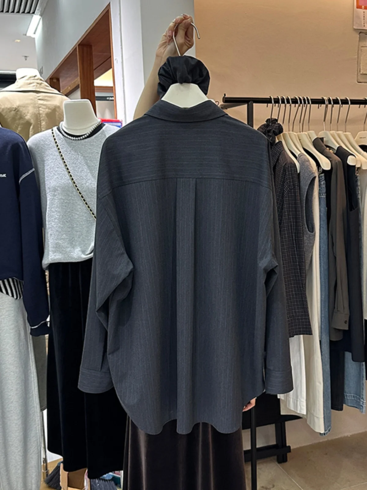 縦縞柄 レディース カジュアル 通勤 秋冬新作 軽量 マチュリ ファイオン ポリエステル ロング丈...