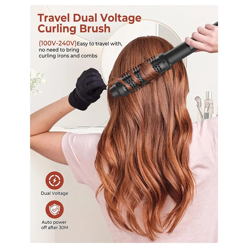 أداة تصفيف الفرشاة الدائرية الساخنة A66Z - فرشاة حرارية للتجعيد وتمليسه، فرشاة تجعيد ساخنة مع سلبي، للسفر (الولايات المتحدة) الولايات المتحدة #2