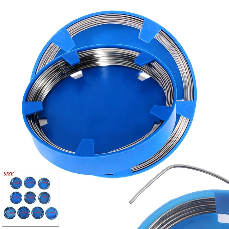 Dental Lab Material Technician Stainless Steel Wire Round 50G 0.5Mm-1.6Mm On Dental Removable Metal and Acrylic Partial Clasps