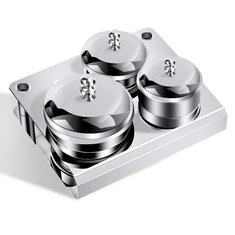 Juego de herramientas para uñas, contenedor de líquido y polvo acrílico para uñas, tarros de acero inoxidable con tapa, suministros de manicura (plateado), 3 uds.